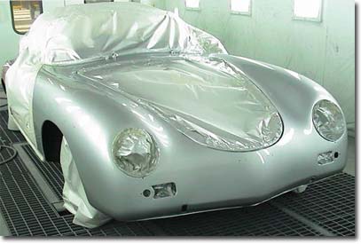 Porsche in fase di essicazione